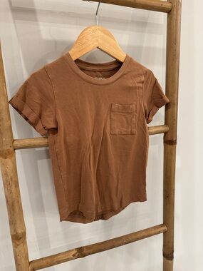Little bipsy Short Sleeve Pocket Tee - Brown